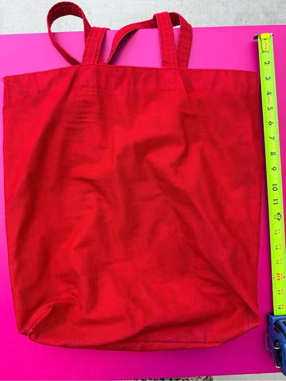 Vintage Baby Stuff Diaper Bag Tote Red Lined Shoulder Graphic Vtg Baby Bag Large